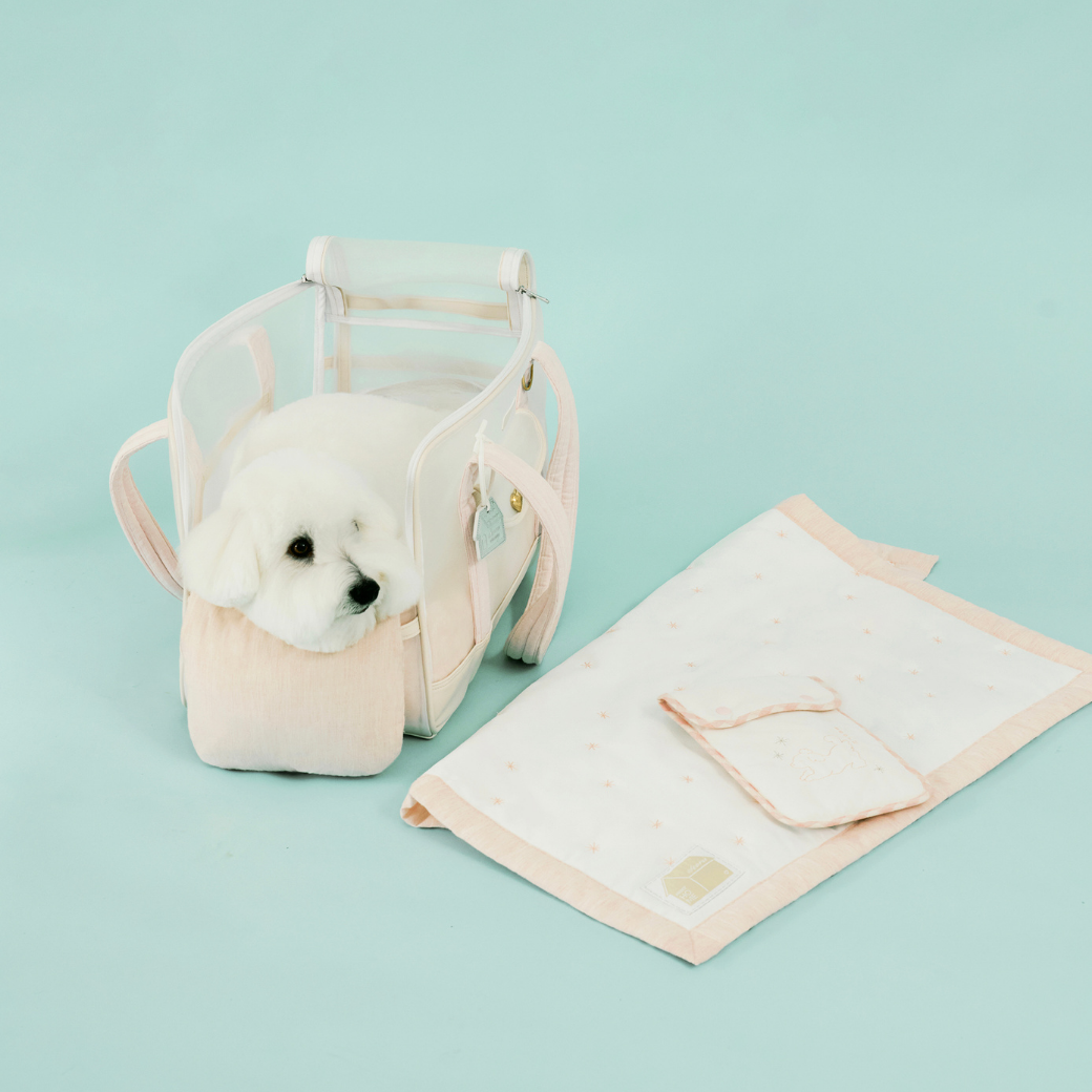 Mesh Ballon Bag （Ivory & Pink）