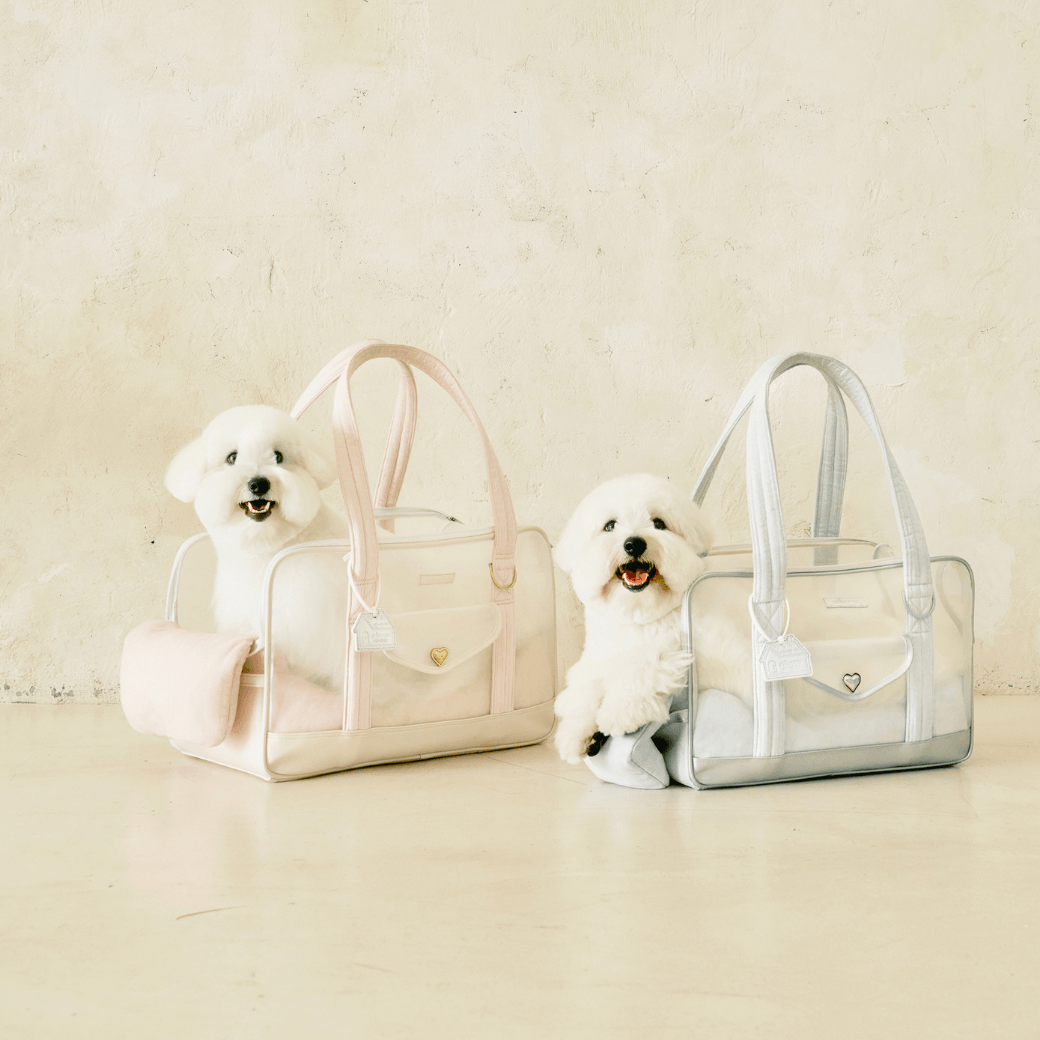 Mesh Ballon Bag （Ivory & Pink）
