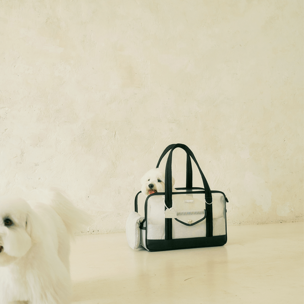 Mesh Ballon Bag - Black & Grey（Seoru）