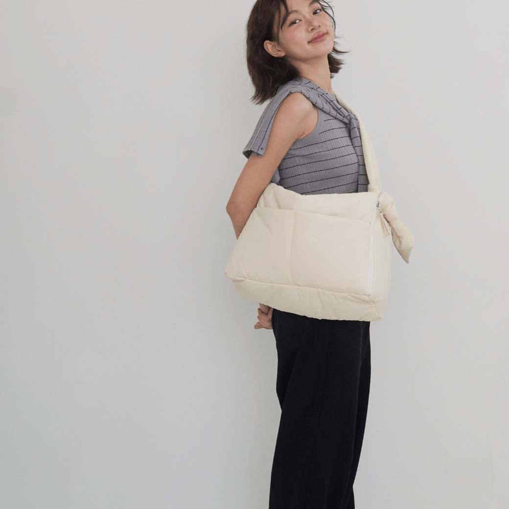 【予約】open bag - ivory（APERTY）