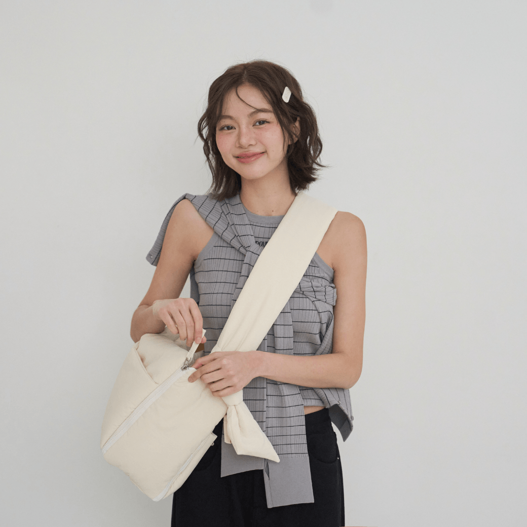 【予約】open bag - ivory（APERTY）