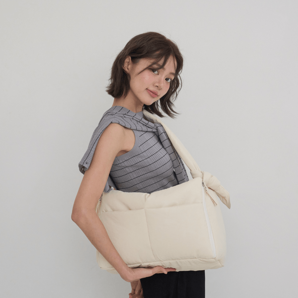 【予約】open bag - ivory（APERTY）