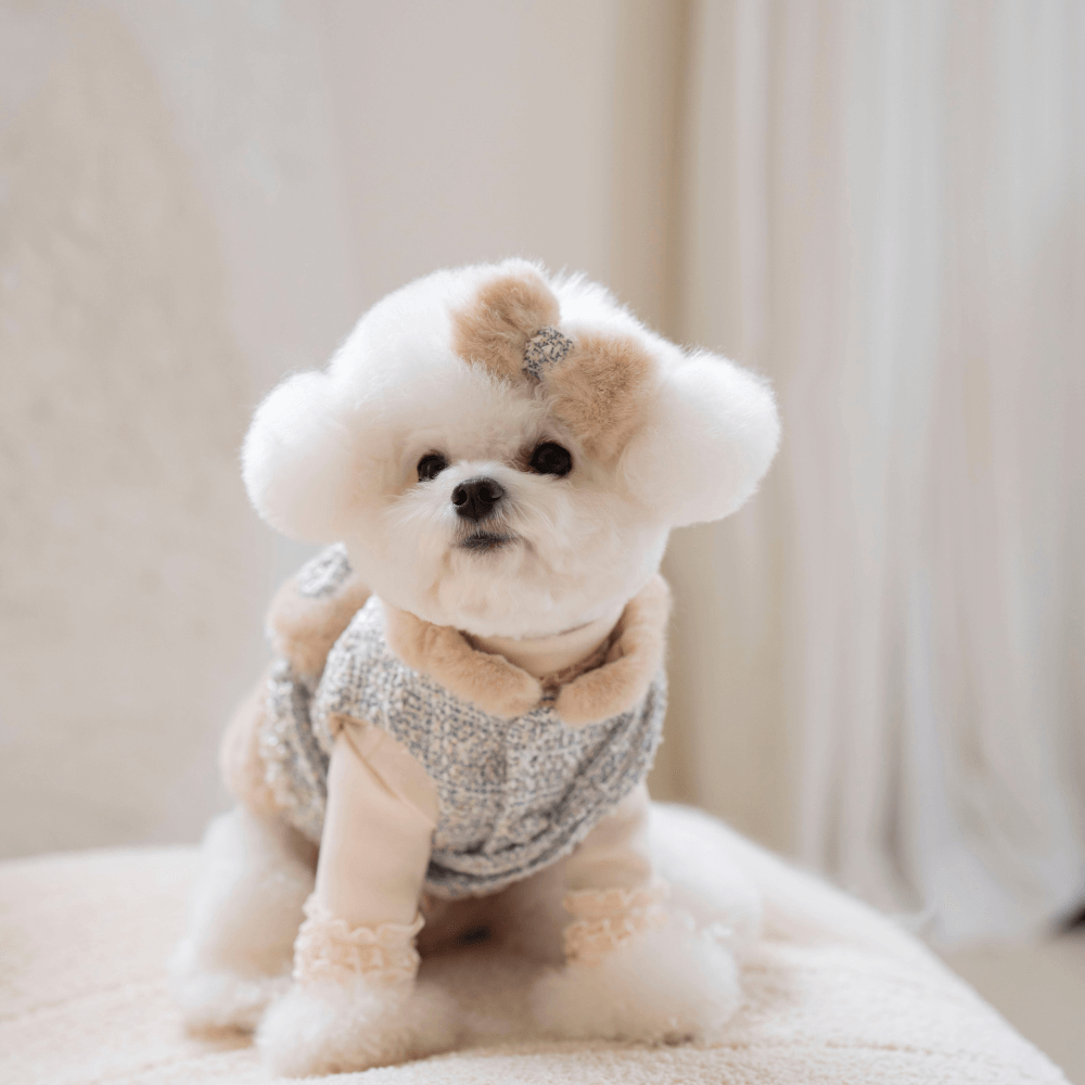 COCO Fur Tweed Hair-Pin (2color)