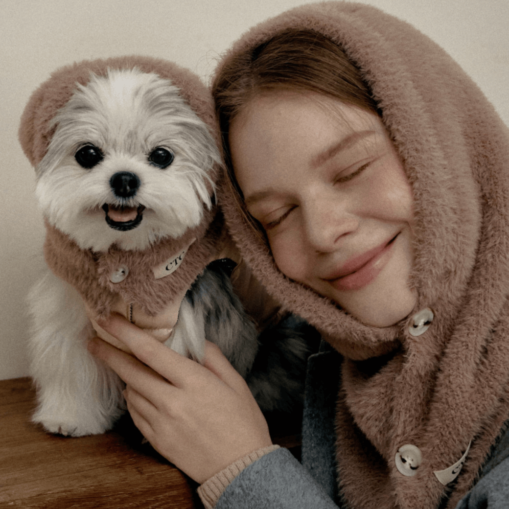 Winter Snuggle Balaclava  Malt Brown (for dog / for human)