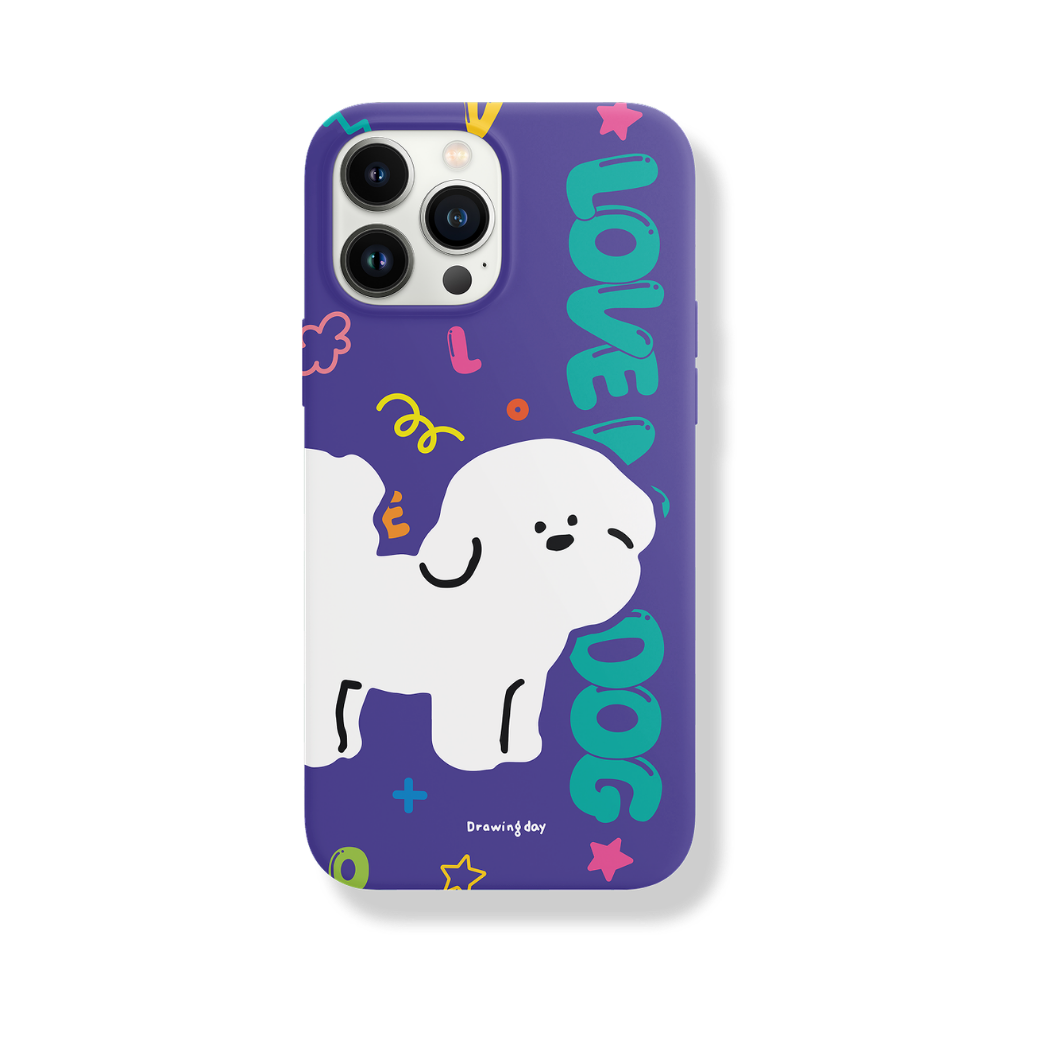 【予約商品】LOVE MY DOG PHONE CASE（PURPLE）