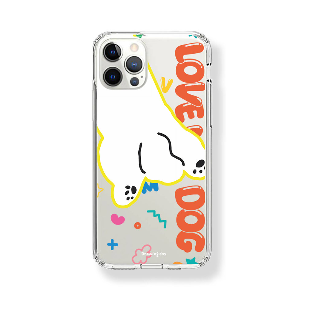 【予約商品】LOVE MY DOG CLEAR CASE （ORANGE）